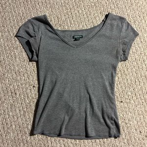 Wild Fable: Gray V-Neck Short Sleeved Top
